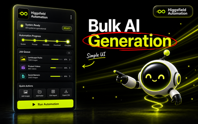Bulk prompt entry in Higgsfield Automation
