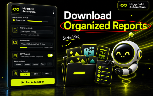 Organized output downloads